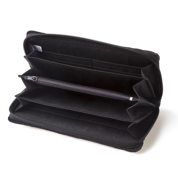 Embroidered Blue Feather Graphic Wallet / Clutch - Picture 8 of 8